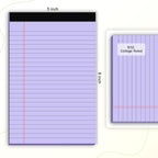AILZFEI 5pcs Colored Note Pads 5x8 College Ruled Small Legal Pads Paper Notepads 5 Pack Study Back Writing Pads 5 x 8 Paper Pads Perforated Narrow Ruled Pads of Paper 30 Sheets/Pack