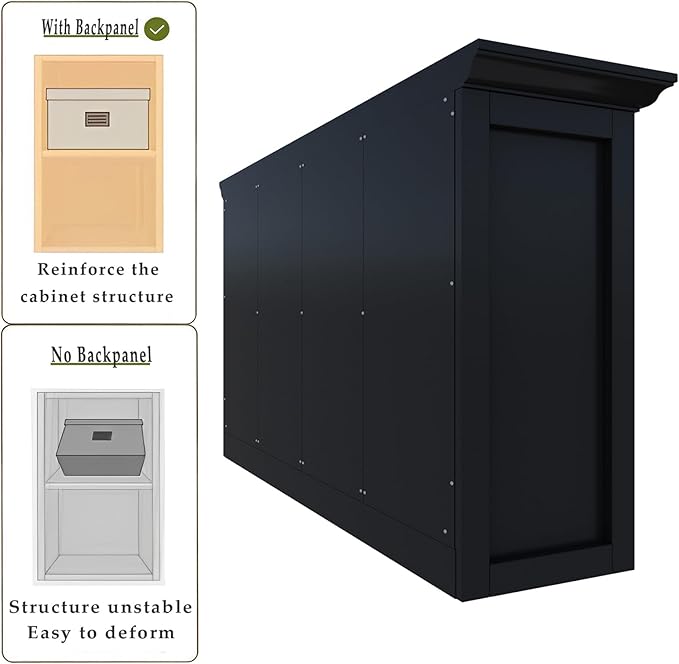 OSCHF Cube Shelf Bookcase with Base - Wooden 2 Tiers Floor Standing Low Storage Cabinet for Home and Office, 8-Cube Lattice Bookshelf, Black
