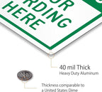 SmartSign 14 x 10 inch Custom “Reserved Parking” Metal Sign - Add Text, 40 mil Laminated Rustproof Aluminum, Green and White, Made in USA