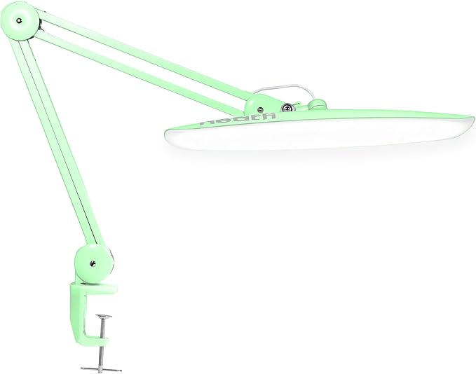 Neatfi XL 2,200 Lumens LED Desk Lamp with Clamp, 24W Bright Architect Task Lamp, 20 Inches Dimmable Computer Light, Adjustable Desk Light for Home, Office, Crafts & Nails (Non-CCT, Midnight Green)