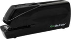 EcoElectronix Portable Automatic Electric Stapler Pro - 30 Sheet Capacity, Quiet Operation, Jam-Free and Easy Reload - AC Adapter/Battery Powered, (Black)