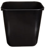 Amazon Basics Trash Can, Rectangular Commercial Office Wastebasket, 7 Gallon (Pack of 6), Black