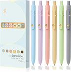 FIOVER Colored Pens, 6 Pack Colorful Gel Pens, Quick-Dry 0.7mm Medium Point for Journaling, Note Taking, Doodling, Aesthetic Office School Supplies, Gifts for Women Men(Multiple Colors)