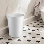 Monarch Abode Metal Bathroom Trash Can – Waste Basket for Bedroom, Office Desk, & Dorm, Handcrafted, Durable Decorative White Small Trash Can Bathroom Garbage Bin Wastebasket