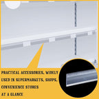 Fainne 50 Pcs Shelf Label Strips 1.25''H x 48 L Self Adhesive Shelf Label Holder Gondola Price Tag Stick on Plastic Clear Ticket Channel for Metal Wood Plastic Rack