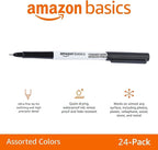 Amazon Basics Ultra Fine Point Permanent Markers, Assorted Colors, 24-Pack