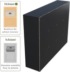 OSCHF 12-Cube Storage Shelf Bookcase - Wooden 3-Tier Floor Standing Open Bookshelf for Home and Office, Display Cabinet, Black