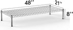 Regal Altair 21''W x 48''L x 8''H Chrome Plated Wire Dunnage Rack | Off The Floor Storage