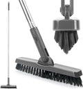 CELOX Grout Brush with Long Handle, Tile Grout Cleaner Brush for Tile Floors, for Shower Tile, for Cleaning Grout, Gray