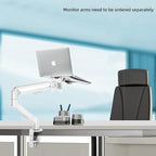 HILLPORT Monitor Arm Laptop Tray Holder Bracket Tablet White 10-16 inch Vesa 75 mm and 100 mm Mounting Plate with Sliding Pad Black XY360W