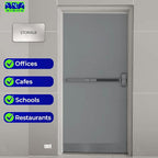 ADASigns Storage Room Sign 7”x4” - Durable Brushed Aluminum with Grade 2 Braille - Easy Installation with Strong Adhesive Tape - ADA Compliant Storage Signs for Business, Restaurants & Offices