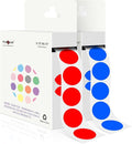 PARLAIM 2 Rolls 2000PCS 3/4" Round Circle Color-Code Dot Stickers,2 Color Style Colorful Coding Label Sticker for Home Office Classroom (Red +Blue)