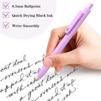 Piochoo Gel Pens, Quick Dry Black Gel Ink Pens Fine TIp, No Smudge, Smooth Writing Cute Aesthetic Pen for Women Nurses School Office Supplies