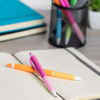 Simply Genius Pink Pens - 100 Count, Retractable Ballpoint, Black Ink - Pink Pens for Writing, Journaling, School & Office Supply