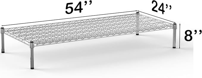 Regal Altair 24''W x 54''L x 8''H Chrome Plated Wire Dunnage Rack | Off The Floor Storage