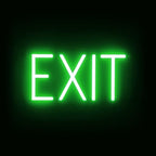 SpellBrite EXIT Sign | Directional Sign with Neon Look, Green LED Light Source | 14.1" x 6.3"