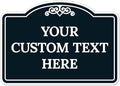 Custom Decorative Sign, Personalized Metal Sign for Business, Driveway, Home, Airbnb, Office Door Plaque, Black Background Sign, 14x10 Inches, ACM, Fade Resistant, Made in USA by Sigo Signs