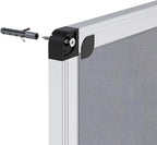 VIZ-PRO Notice Board Felt Gray, 48 X 36 Inches, Silver Aluminium Frame