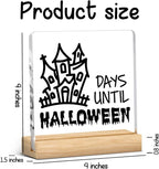 Halloween Countdown Acrylic Sign, Funny Halloween Countdown Advent Decorations for Home Office, Funny Spooky Season Holiday Gifts A 08
