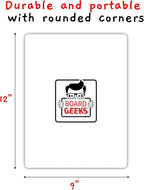Board Geeks 1 Small Dry Erase Board for Kids - Mini White Board for Students and Teachers - Durable and Portable Individual Whiteboard with Rounded Corners - Double Sided (9x12 Inches)