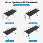 Goakwwuz Conference Room Table, Folding Conference Tables,Thicken Grey Tabletop,Flip Top Wooden Seminar Meeting Room Table for Conference Room Offices (4, Black, 70.8”)