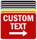 Custom Arrow,Custom Directional Sign, Right Arrow, 18x24 Inches, Rust Free .063 Aluminum, Fade Resistant, Made in USA by My Sign Center