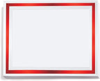 PaperDirect Pristine Specialty Certificates, 50 Sheets of 38lb White Paper, 8½" x 11", Red Bold Foil Border, Perfect for Awards, Students, Employees, Volunteers, Course Completion, Diplomas