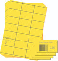 OfficeGear Yellow Shelf Edge Labels 21-up [525 Pack] 38x70mm Printable A4 Card Perforated Labels/Sheet for Retail Barcodes, Price Stickers, Point of Sale, Product Info, Shelf Promotions Incl Template