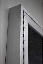 Ghent 48" x 60" 2-Door indoor Enclosed Recycled Rubber Bulletin Board, Shatter Resistant, with Lock, Satin Aluminum Frame,Confetti (PA245TR-CF),Made in the USA