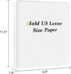 CIXILDTS 1-inch Round Ring Binder with 150+ Paper Capacity, White, 24-Pack