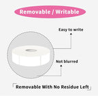 1000 Blank Removable Labels, Blank Removable Freezer Labels Water Oil Resistant with Perforation Line for Food Containers Jars Pantry Organization (Each Measures 1x 3 Inch)