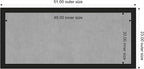 Amanti Art Black Framed Magnetic Board 23x51 Oversize Vision Board for use with Magnets, 100% Metal Sheet to Display Items as Office Decor or for Home Organization in mudroom, Kitchen or Kids Room