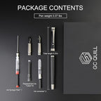 GC QUILL Fountain Pen Set - Fine & Medium Nibs, Includes 18 Ink Cartridges, Ink Refill Converter & Syringe Filler, Gift for Writing, Journaling & Calligraphy MU-13