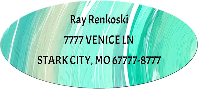 Made in USA Custom Return Address Stickers Labels Customized Mailing Label for Envelopes, Personalized Self Adhesive Flat Sheet Oval Labels