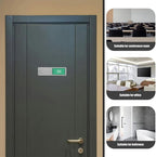 Mipcase 2pcs Office Door Status Signs Sliding Indicators for Meeting Rooms Office Workspaces Silver and Black with Red Unavailable Green Available Suitable for Hospitals Hotels