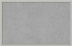 Amanti Art Silver Framed Magnetic Board 22x34 Large Vision Board for use with Magnets, 100% Metal Sheet to Display Items as Office Decor or for Home Organization in mudroom, Kitchen or Kids Room