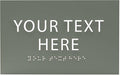 ADA CENTRAL SIGNS - 6" X4" Personalized Custom Sign- Tactile Graphics Grade 2 Braille Text | ADA Compliant Wall Mount Plastic Signs For Schools, Offices, Businesses, Apartments & Restaurants