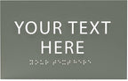 ADA CENTRAL SIGNS - 6" X4" Personalized Custom Sign- Tactile Graphics Grade 2 Braille Text | ADA Compliant Wall Mount Plastic Signs For Schools, Offices, Businesses, Apartments & Restaurants