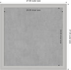 Amanti Art Silver Framed Magnetic Board 27x27 Medium Vision Board for use with Magnets, 100% Metal Sheet to Display Items as Office Decor or for Home Organization in mudroom, Kitchen or Kids Room
