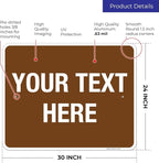 Custom Sign, Personalized Metal Signs, Customize for Business, Workplace, Home, Airbnb, Delivery Brown Signs, 24x30 Inches, Rust Free .063 Aluminum, Fade Resistant, Made in USA by Sigo Signs