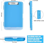 Blue Clipboard with Storage,TFDLCG zm Clip Boards 8.5x11 with Pen Holder,Nursing Clipboards Case Heavy Duty,A4 Letter Size Contractor Clipboard for Office, School and Home