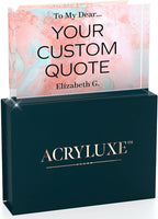 Personalized Gifts, Custom Quote Block Letter Board,Crystal-Clear Acrylic With Gift Box,17 Styles, Holiday and Christmas Gift for Mom, Dad, Girlfriend, Him or Her, Husband, Wife (4"x6", Stella)