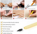 HOTUT Infinity Pencil,10PCS Inkless Pencil Forever Pencils with 10 Replaceable Nibs and Extra Erasers, NO-Sharpening Pencils for Students for Writing Drawing Home Office School Supplies