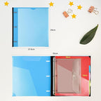 WOT I Telescoping Project Organizer 2-Pack, Refillable Binder with Dividers and Pockets, 13 Pocket Folders, 1 Inch 3 Ring Binder, Blue
