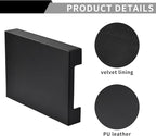 RHCSZ PU Leather Letter Tray - Load Documents Trays Front for Office Desktop Organizer - Desk Magazine, File, A4 Paper Holder - Paper Document File Holder (Black, A4-Tray)