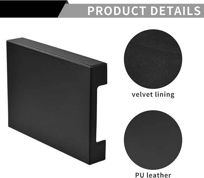 RHCSZ PU Leather Letter Tray - Load Documents Trays Front for Office Desktop Organizer - Desk Magazine, File, A4 Paper Holder - Paper Document File Holder (Black, A4-Tray)