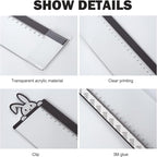 Office Desk Accessories 2pcs Multifunction Computer Monitor Memo Board - Transparent Computer Side Panel Memo Creative Monitor Side Panel Suitable for Office Home Desktop (Monitor Memo Board 5)