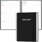 2026-2027 Planner - 18 Months Weekly & Monthly Planner from January 2026 - June 2027, Spiral Planners 2026-2027 with Elastic Closure, Inner Pocket, Medium 5.8" x 8.3", Black