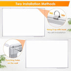 Maxtek White Board Dry Erase 72 x 48, Magnetic Dry Erase Whiteboard for Wall 6' x 4' Wall-Mounted Aluminum Frame Versatile Presentation Marker Board with a Long Pen Tray for Classroom, Office & Home
