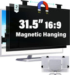 Mao Yeye [2 Pack] Magnetic Hanging 31.5 Inch Computer Privacy Screen for 16:9 Aspect Ratio Widescreen Monitor, Removable Eye Protection Anti Glare Blue Light Computer Monitor Privacy Filter
